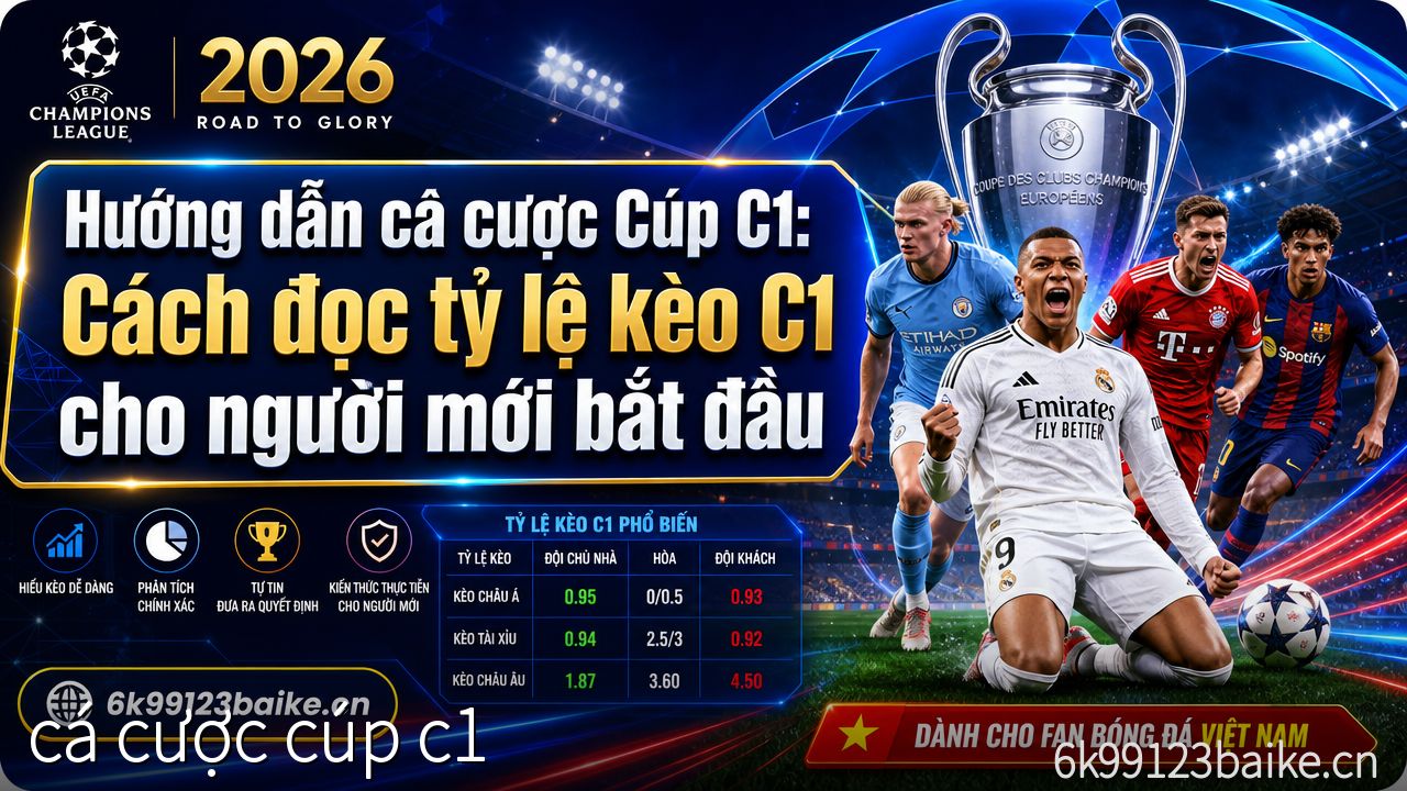 Hướng dẫn cá cược Cúp C1: Cách đọc tỷ lệ kèo C1 cho người mới bắt đầu
